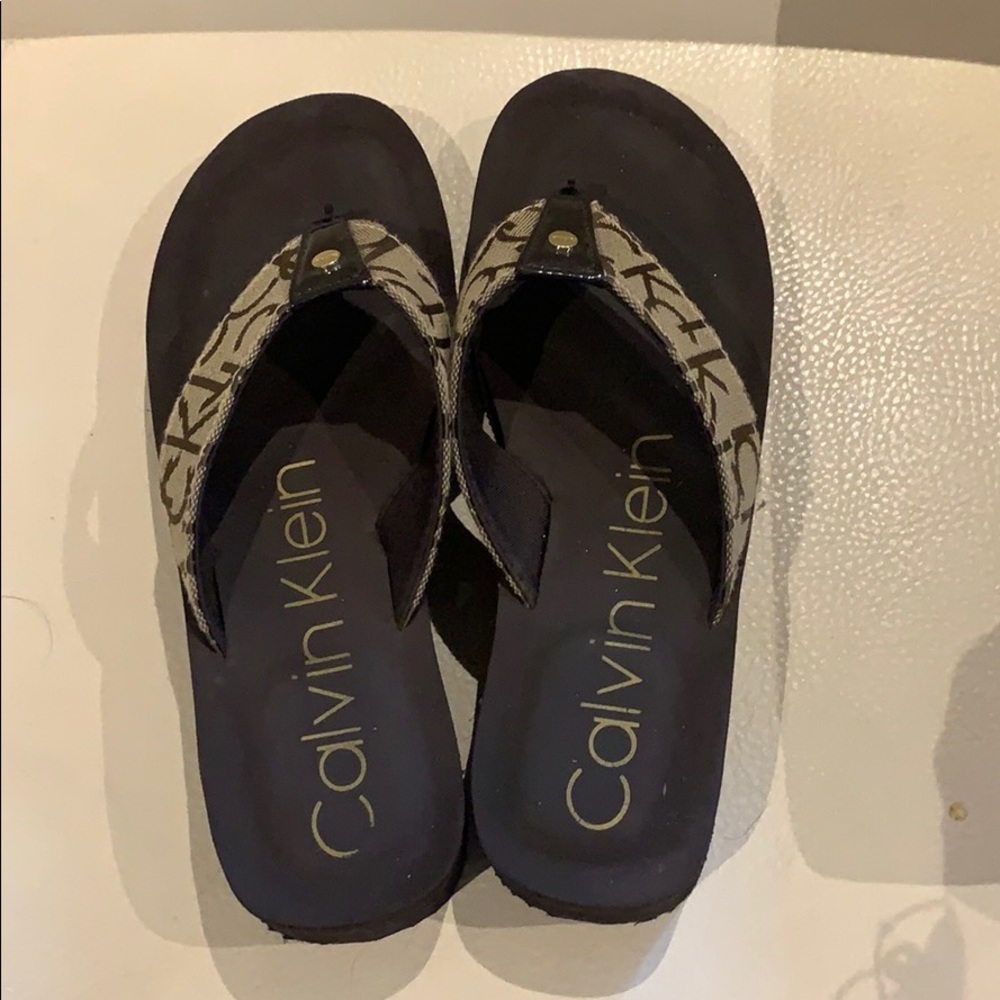 Calvin Klein flip flops